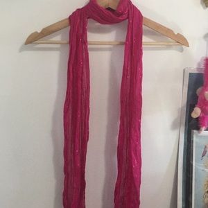 Pink shimmer scarf
